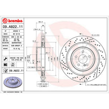 Load image into Gallery viewer, Rear Brake Disc x2 360mm Fits Mercedes C E Class CLS Brembo 09A82211