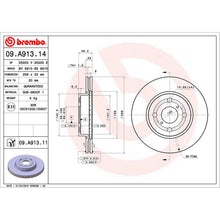 Load image into Gallery viewer, Front Brake Disc x2 258mm Fits Daihatsu Toyota Yaris Brembo 09A91311