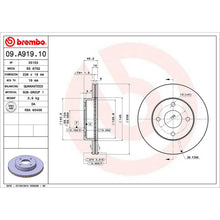 Load image into Gallery viewer, Front Brake Disc x2 238mm Fits Nissan Micra Brembo 09A91910