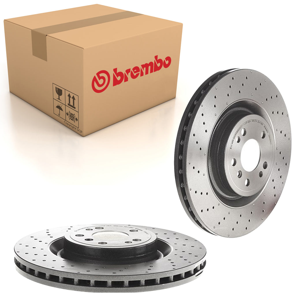 GLE Front Brake Discs x2 Fits Mercedes Benz Brembo 09A95821