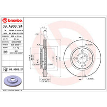 Load image into Gallery viewer, Front Brake Disc x2 258mm Fits Ford Fiesta Ka+ Brembo 09A96821