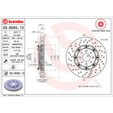 Load image into Gallery viewer, Front Brake Disc x2 305mm Fits Abarth 500 500C Brembo 09B08513