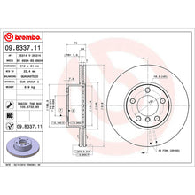 Load image into Gallery viewer, Front Brake Disc x2 312mm Fits BMW 3 Series Brembo 09B33711
