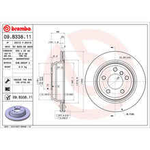 Load image into Gallery viewer, Rear Brake Disc x2 300mm Fits BMW 3 4 Series Brembo 09B33811