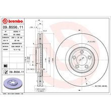 Load image into Gallery viewer, Front Brake Disc x2 355mm Fits Jaguar XF XK Brembo 09B55611