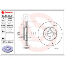 Load image into Gallery viewer, Front Brake Disc x2 278mm Fits Ford Fiesta Brembo 09B58821