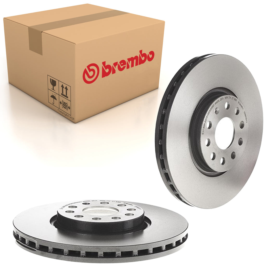 Tiguan Front Brake Discs x2 Fits VW Alhambra Brembo 09B63511