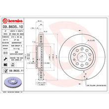 Load image into Gallery viewer, Tiguan Front Brake Discs x2 Fits VW Alhambra Brembo 09B63511