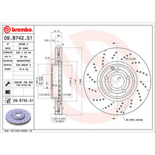 Load image into Gallery viewer, Front Brake Disc x2 322mm Fits Mercedes CLS Brembo 09B74251