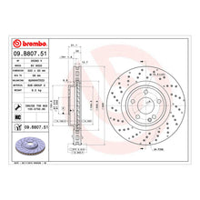 Load image into Gallery viewer, A Class Front Drilled Brake Discs x2 320mm Fits Mercedes CLA GLA Brembo 09B80751