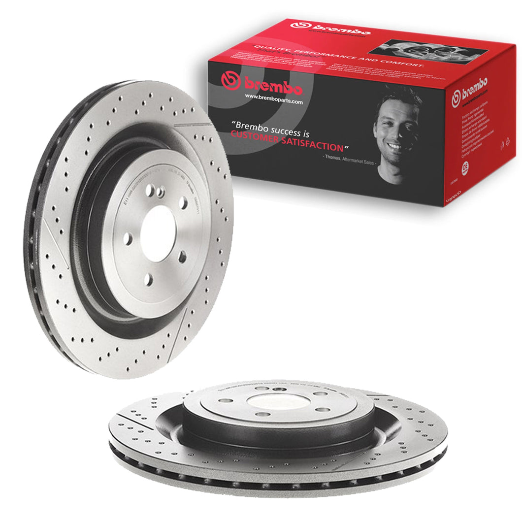 Rear Brake Disc x2 360mm Fits Mercedes AMG GT C S Class SL Brembo 09B87911