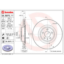 Load image into Gallery viewer, Front Brake Disc x2 345mm Fits Audi Porsche A4 A5 A7 Q5 Macan Brembo 09B97011