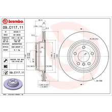 Load image into Gallery viewer, Rear Brake Disc x2 330mm Fits BMW 3 4 5 Series Brembo 09C11711