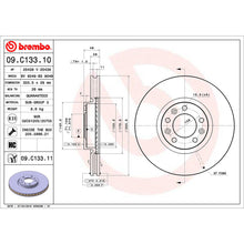 Load image into Gallery viewer, 308 Front Brake Discs x2 Fits Peugeot 3008 407 508 Brembo 09C13311