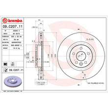 Load image into Gallery viewer, Front Brake Disc x2 325mm Fits Land Rover Discovery Evoque Brembo 09C20711