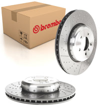Load image into Gallery viewer, M140i Front Drilled Grooved Brake Discs x2 370mm Fits BMW M240i Brembo 09C39413