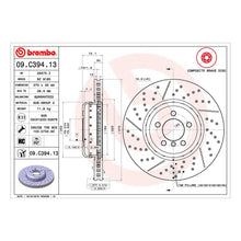 Load image into Gallery viewer, M140i Front Drilled Grooved Brake Discs x2 370mm Fits BMW M240i Brembo 09C39413