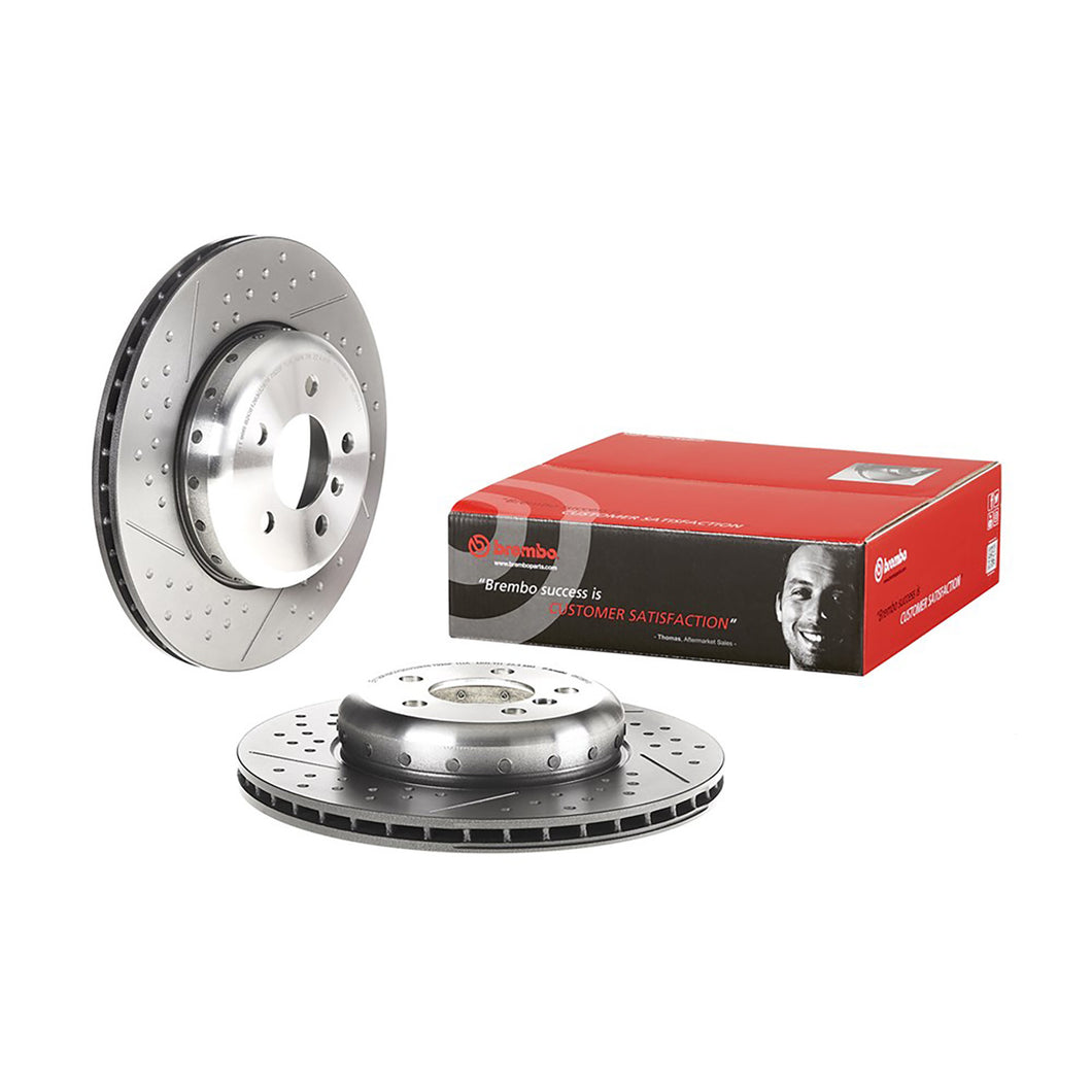 Rear Brake Disc x2 345mm Fits BMW 3 4 Series Brembo 09C39513