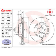 Load image into Gallery viewer, Front Brake Disc x2 370mm Fits BMW 3 4 Series Brembo 09C39913