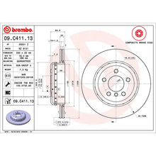 Load image into Gallery viewer, Rear Brake Disc x2 330mm Fits BMW 5 Series Brembo 09C41113