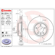 Load image into Gallery viewer, Front Brake Disc x2 349mm Fits Land Rover Discovery Range Sport Brembo 09C51411