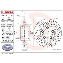 Load image into Gallery viewer, Front Brake Disc x2 330mm Fits Porsche 911 Brembo 09C87711