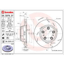 Load image into Gallery viewer, Rear Brake Disc x2 330mm Fits Porsche Panamera Brembo 09C87831