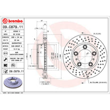 Load image into Gallery viewer, Front Brake Disc x2 298mm Fits Porsche Boxster Cayman Brembo 09C87911