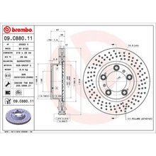 Load image into Gallery viewer, Front Brake Disc x2 318mm Fits Porsche 911 Boxster Cayman Brembo 09C88011