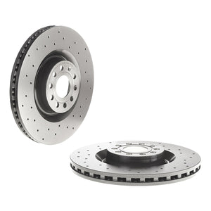 S3 Front Drilled Brake Discs x2 345mm Fits Audi Seat Cupra R VW Brembo 09C8921X