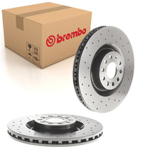 Load image into Gallery viewer, S3 Front Drilled Brake Discs x2 345mm Fits Audi Seat Cupra R VW Brembo 09C8921X