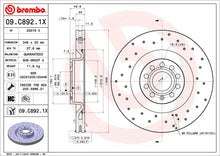 Load image into Gallery viewer, S3 Front Drilled Brake Discs x2 345mm Fits Audi Seat Cupra R VW Brembo 09C8921X
