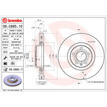 Load image into Gallery viewer, Front Brake Disc x2 321mm Fits Audi A6L A6 A8 Brembo 09C89511