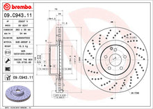 Load image into Gallery viewer, AMG Front Drilled Brake Discs x2 360mm Fits Mercedes S55 S600 Brembo 09C94311