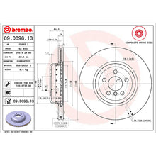 Load image into Gallery viewer, Rear Brake Disc x2 345mm Fits BMW 5 6 7 Series X3 X4 Brembo 09D09613