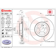 Load image into Gallery viewer, Rear Brake Disc x2 320mm Fits Mercedes C Class GLC Brembo 09D53113