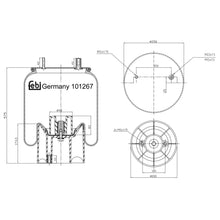 Load image into Gallery viewer, Rear Lifting Axle Air Spring Inc Plastic Piston Fits Mercedes Benz A Febi 101267
