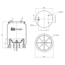 Load image into Gallery viewer, Air Spring Inc Plastic Piston &amp; Piston Rod Fits DAF CF XF 105 95CF 9 Febi 101281