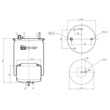 Load image into Gallery viewer, Rear Air Spring Inc Steel Piston &amp; Piston Rod Fits Volvo FH G4 FM G4 Febi 101357
