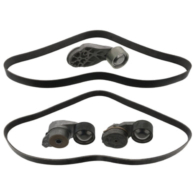 Auxiliary Belt Kit Inc Belt Tensioner & Guide Pulley Fits Volvo FH G Febi 101431