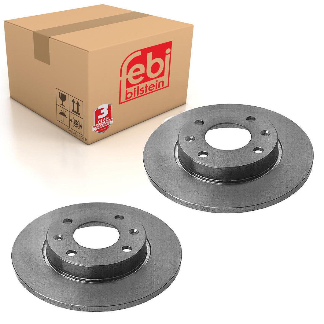 Pair of Brake Disc Fits Peugeot 106 205 206 306 309 405 Citroen C15 S Febi 10314
