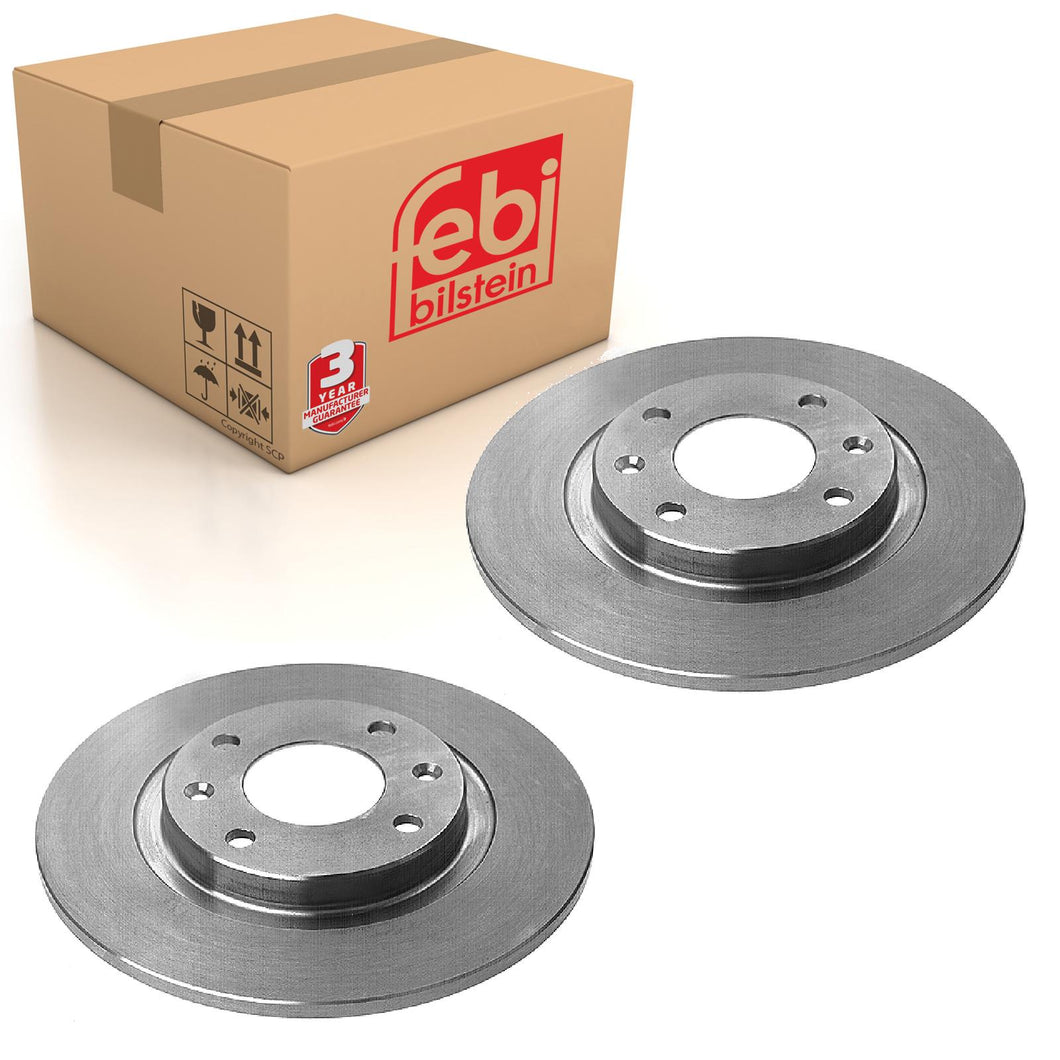 Pair of Front Brake Disc Fits Peugeot 405 Citroen BX OE 4249C4 Febi 10317
