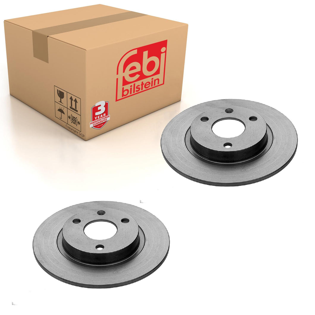 Pair of Front Brake Disc Fits Peugeot 106 Citroen AX Saxo OE 4249C5 Febi 10318