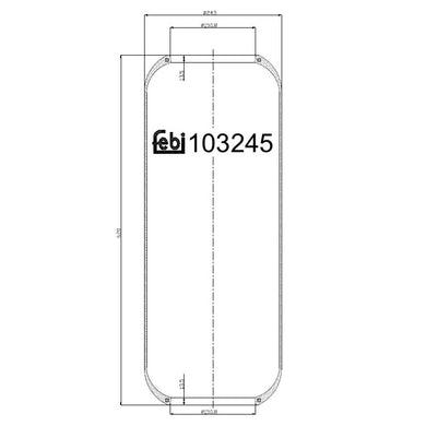 Rear Air Spring No Piston Fits IVECO EuroStar EuroTech Stralis AD E4 Febi 103245