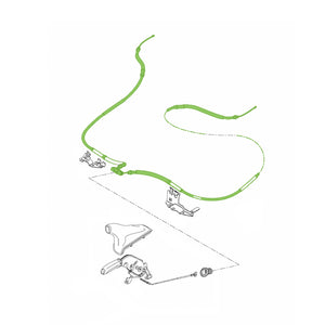 Rear Drum Brake Brake Cable Fits Vauxhall OE 13355088 Febi 103667