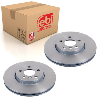 Pair of Front Brake Disc Fits Mini OE 34116799351 Febi 104104