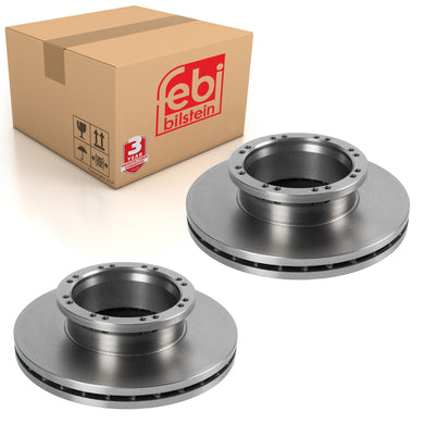 Pair of Front Brake Disc Fits MAN TGA TGM TGX TGS OE 81508030070 Febi 104222