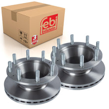 Load image into Gallery viewer, Pair of Rear Brake Disc Inc Abs Sensor Ring Fits Iveco Eurocargo Eur Febi 104286