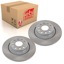Load image into Gallery viewer, Pair of Rear Brake Disc Fits Volkswagen Audi OE 3Q0615601A Febi 104496