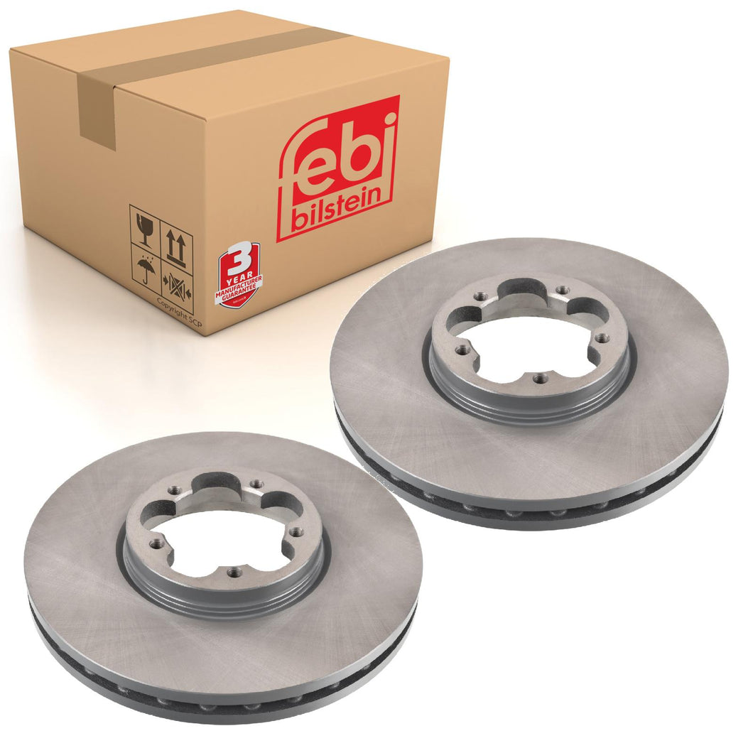 Pair of Front Brake Disc Fits Ford OE 2256034 Febi 104497